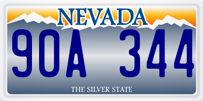 NV license plate 90A344