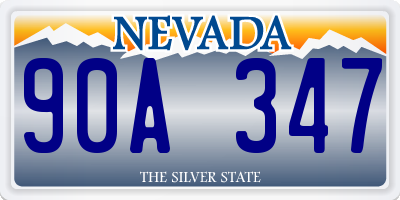 NV license plate 90A347