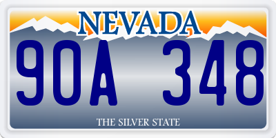 NV license plate 90A348