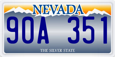 NV license plate 90A351