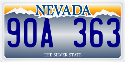 NV license plate 90A363