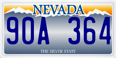 NV license plate 90A364