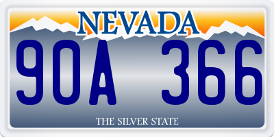 NV license plate 90A366