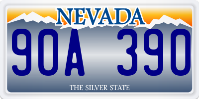 NV license plate 90A390