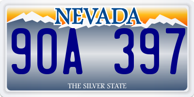 NV license plate 90A397