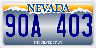 NV license plate 90A403