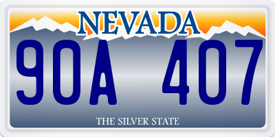 NV license plate 90A407