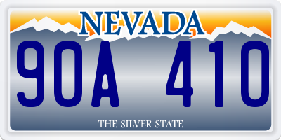 NV license plate 90A410