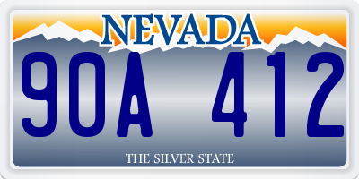 NV license plate 90A412
