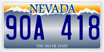 NV license plate 90A418