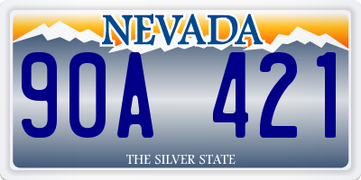 NV license plate 90A421