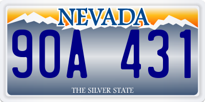 NV license plate 90A431