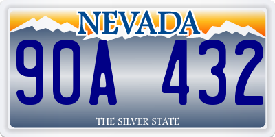 NV license plate 90A432