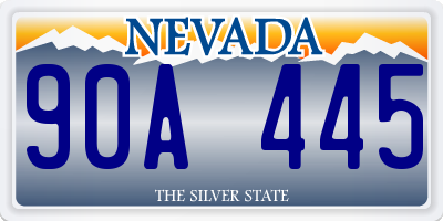 NV license plate 90A445