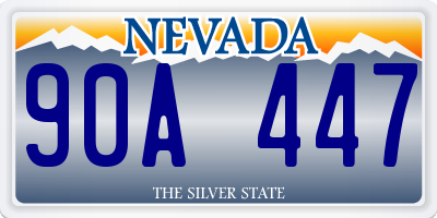 NV license plate 90A447