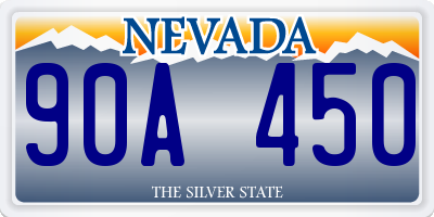 NV license plate 90A450