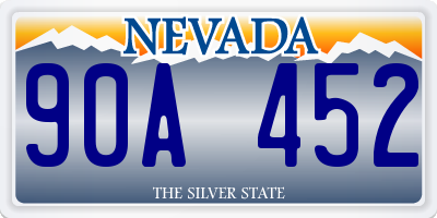 NV license plate 90A452