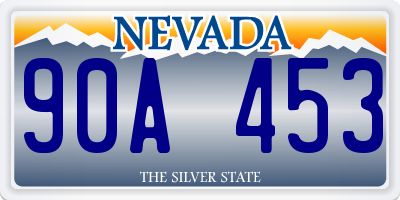 NV license plate 90A453