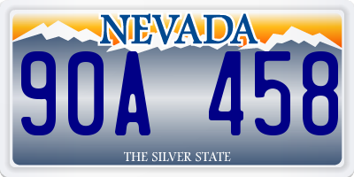 NV license plate 90A458