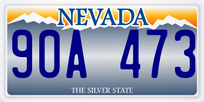 NV license plate 90A473