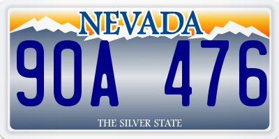 NV license plate 90A476