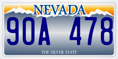 NV license plate 90A478