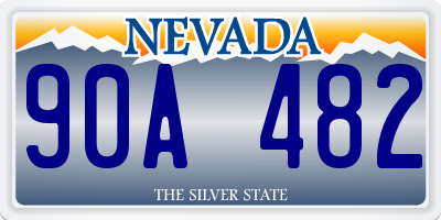 NV license plate 90A482