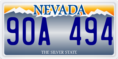NV license plate 90A494