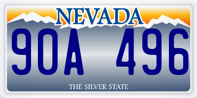 NV license plate 90A496