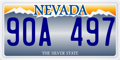 NV license plate 90A497