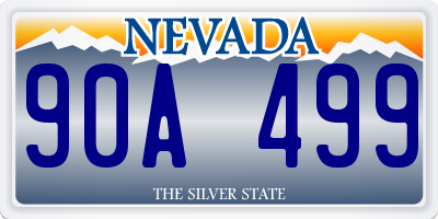 NV license plate 90A499