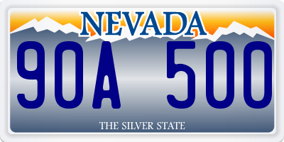 NV license plate 90A500