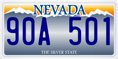 NV license plate 90A501