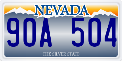 NV license plate 90A504