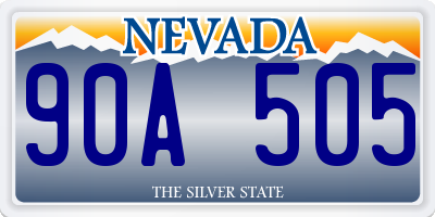 NV license plate 90A505