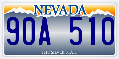 NV license plate 90A510