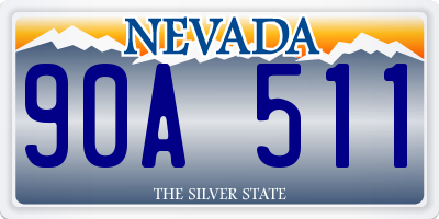 NV license plate 90A511