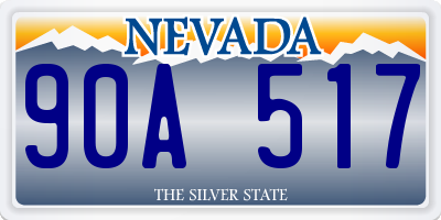 NV license plate 90A517