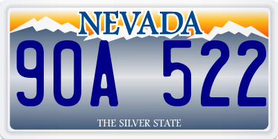 NV license plate 90A522