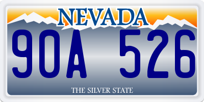 NV license plate 90A526