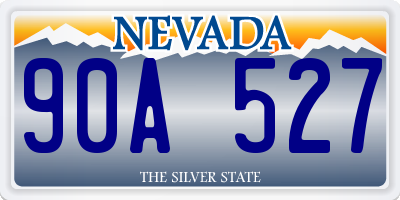 NV license plate 90A527