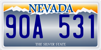 NV license plate 90A531