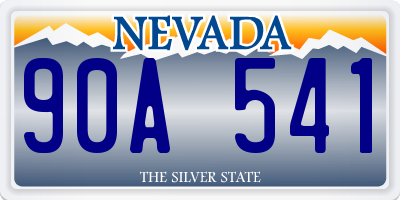 NV license plate 90A541