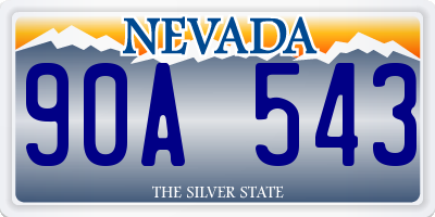 NV license plate 90A543