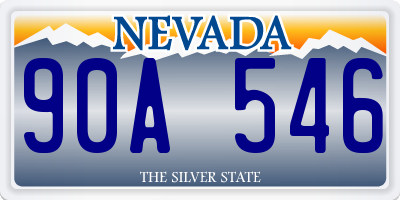 NV license plate 90A546