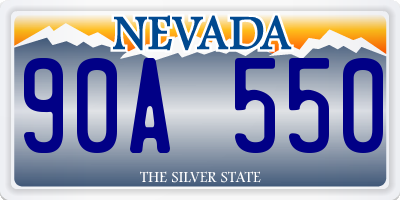 NV license plate 90A550