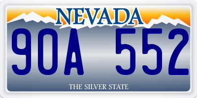 NV license plate 90A552