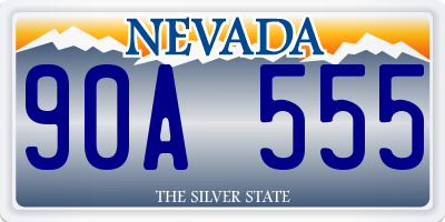 NV license plate 90A555