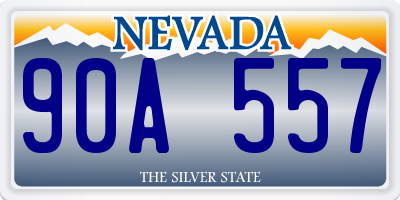 NV license plate 90A557