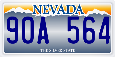 NV license plate 90A564